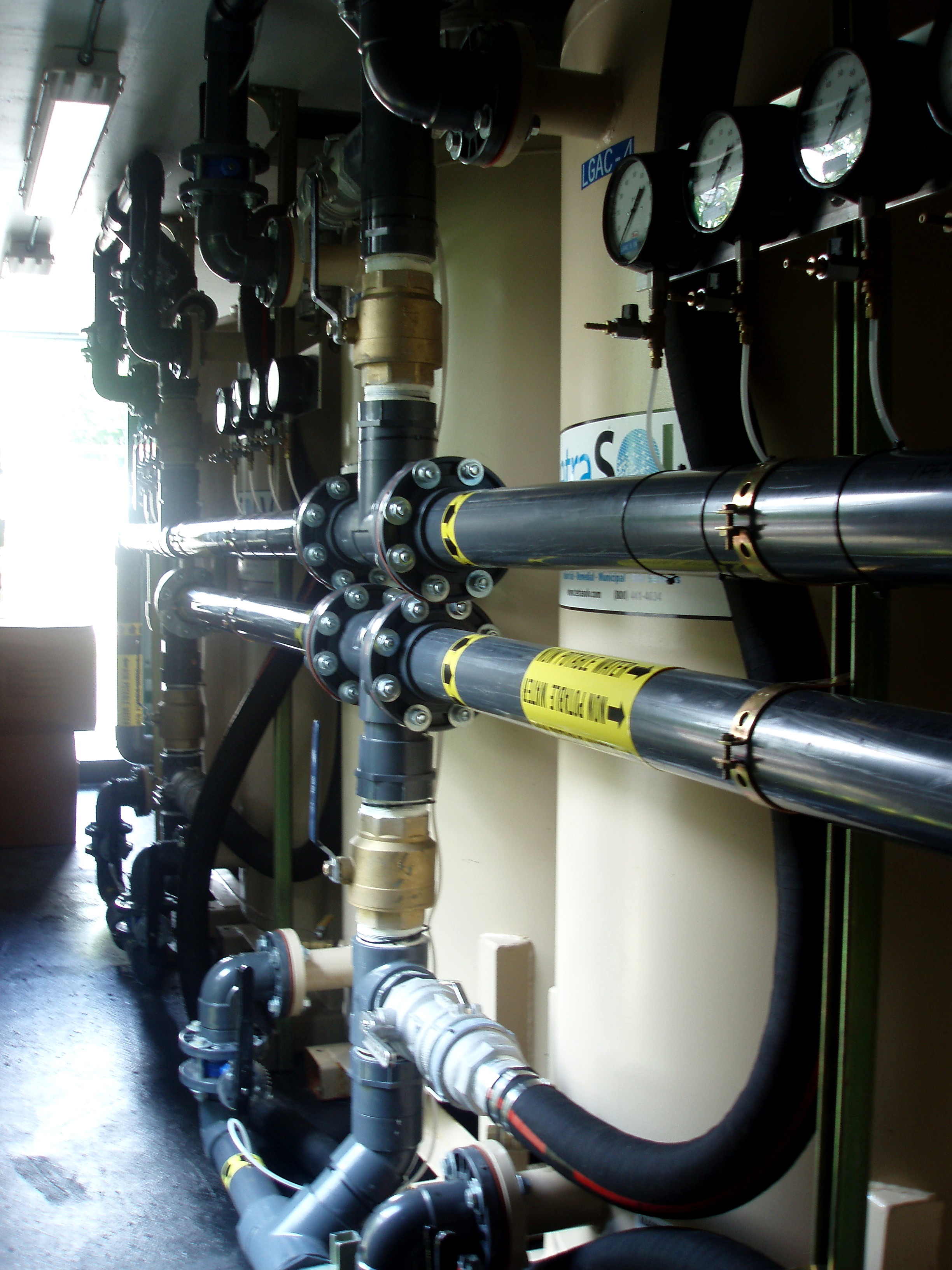 2000 lb Liquid Phase Carbon Vessels with Backwash Arrangement
